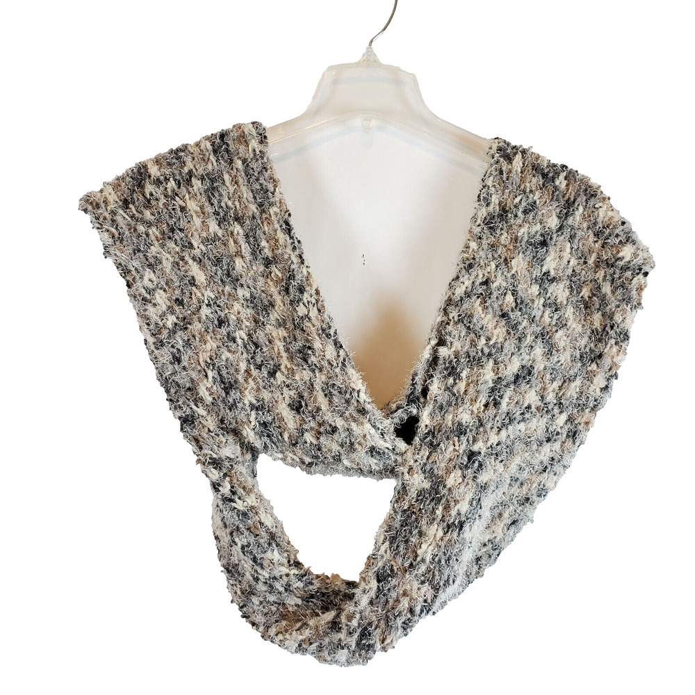 Steve Madden Everyday Gray Nylon Blend Soft Infinity Scarf